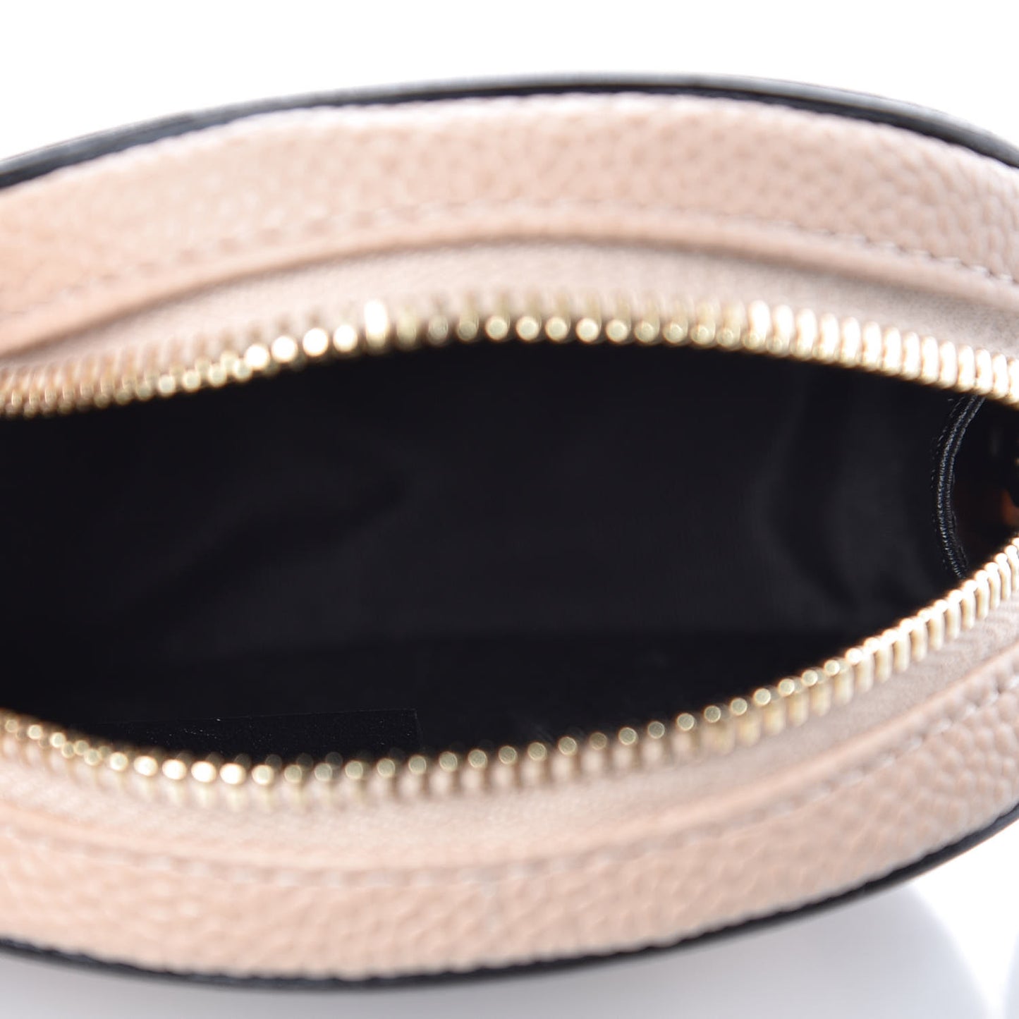 Caviar Quilted Filigree Zip Around Classic Coin Purse Beige Black