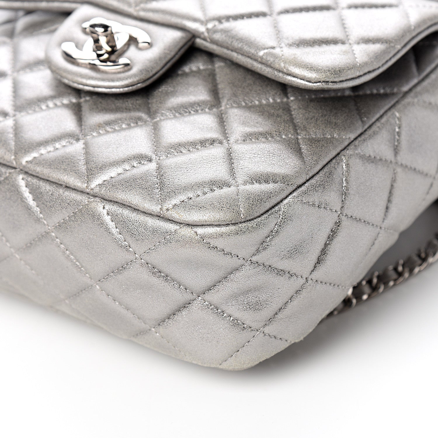 Chanel Metallic Lambskin Quilted Small In Seoul Backpack Silver 8 of 9