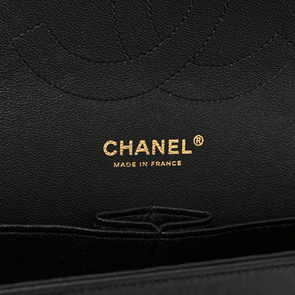 Chanel Lambskin Chevron Quilted Jumbo Double Flap Black 6 of 10