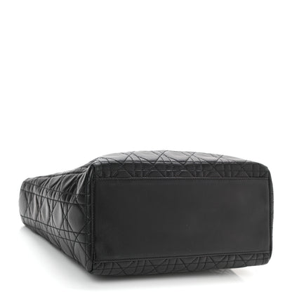 Christian Dior Lambskin Cannage Medium Lady Dior Black 3 of 7