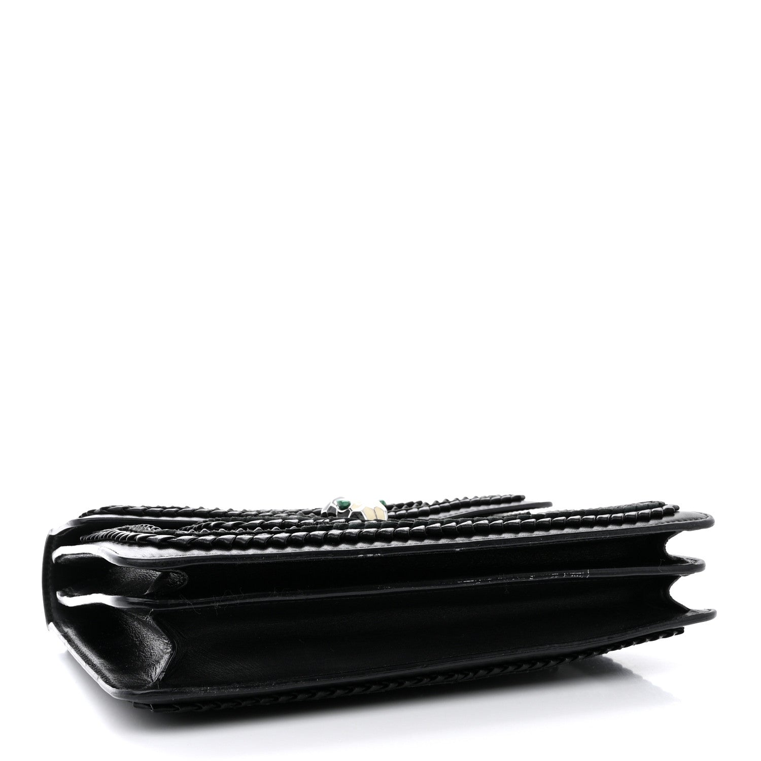 Bulgari Calfskin Plisse Serpenti Forever Crossbody Bag Black 4 of 14
