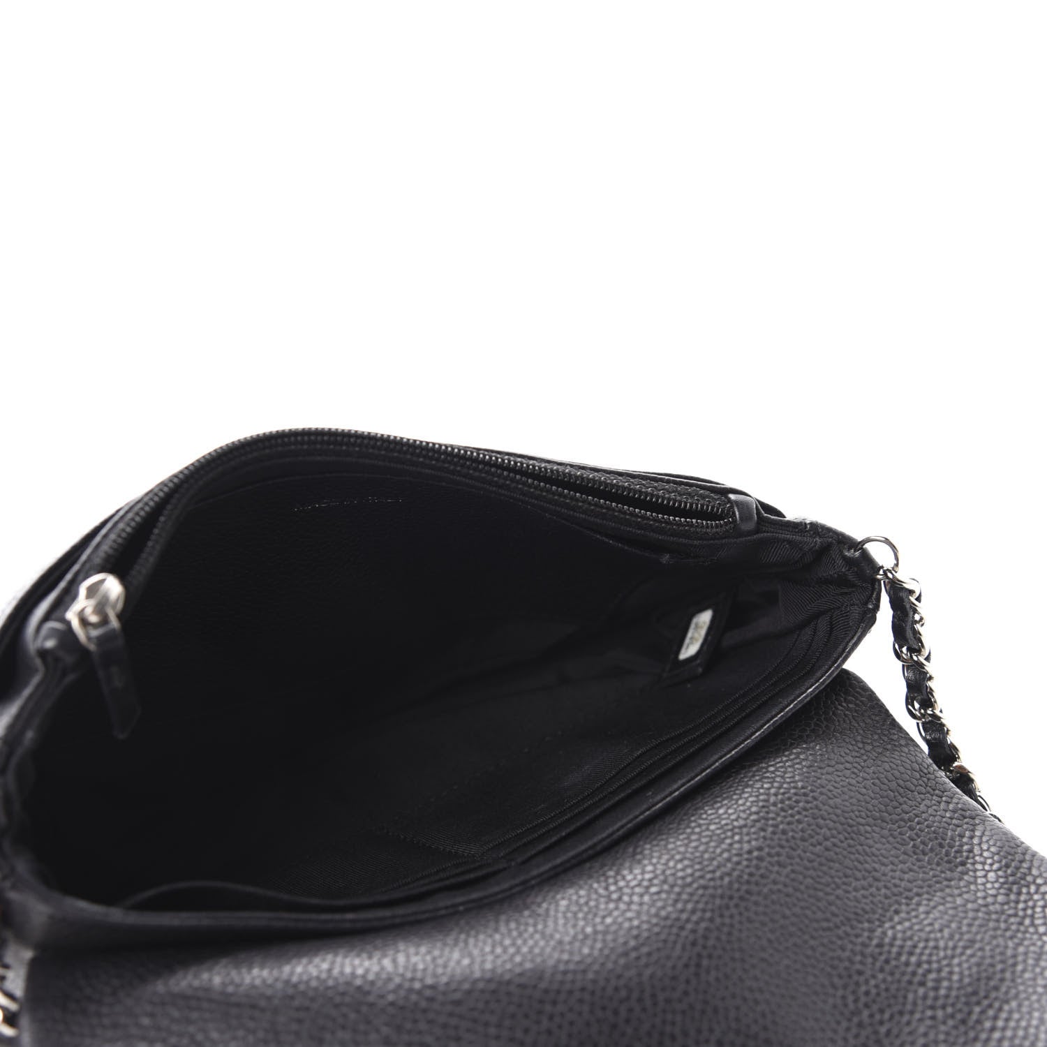 Chanel Caviar Half Moon Wallet On Chain WOC Black 5 of 12