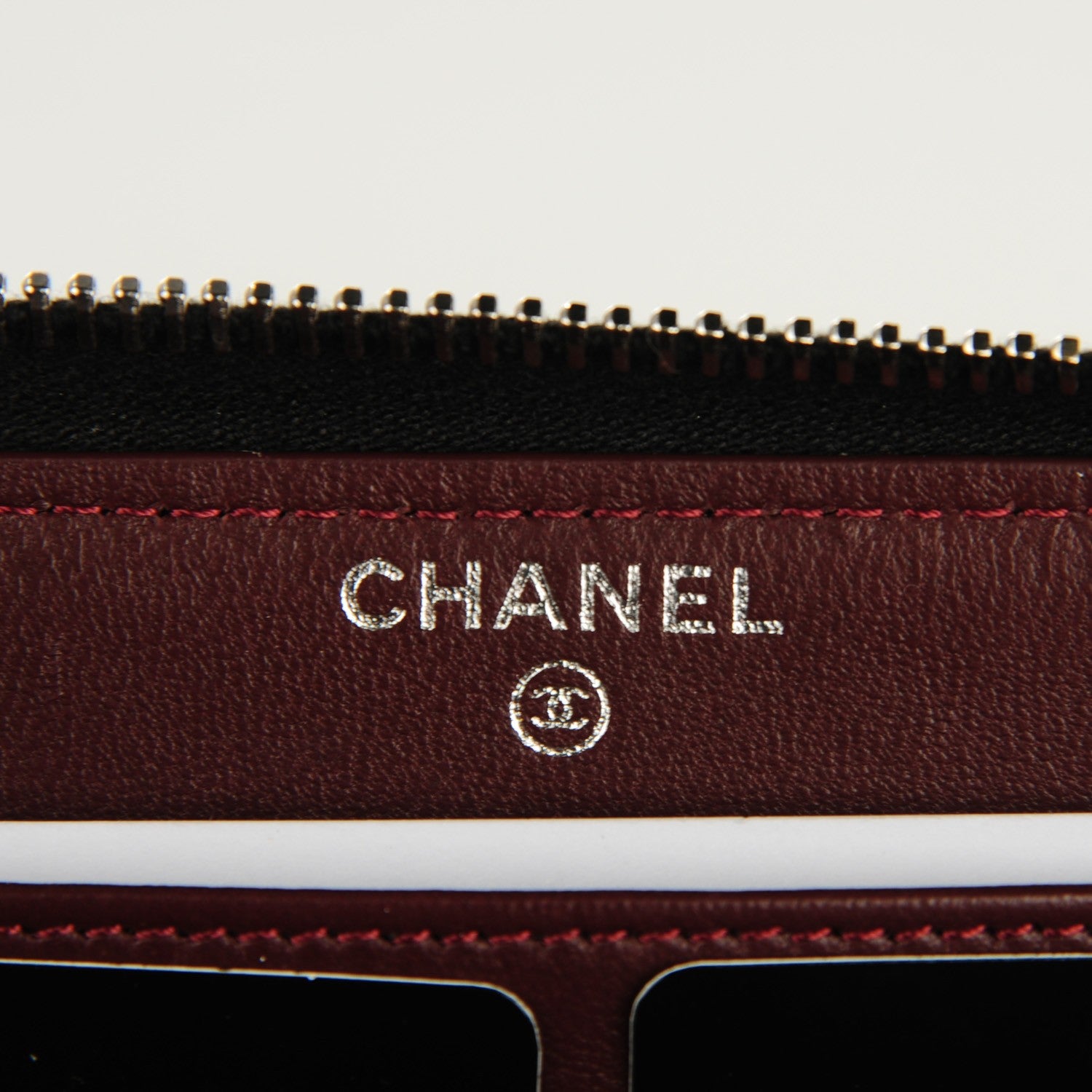 Chanel Lambskin Quilted Large Gusset Zip Around Wallet Black 7 of 8
