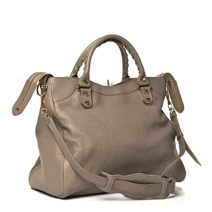 Balenciaga Chevre Gold Metallic Edge Hardware Velo Beige Dune Argille 2 of 8