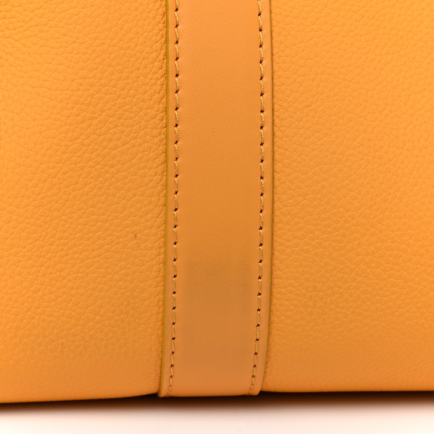 Grained Calfskin Aerogram City Keepall Safran Yellow