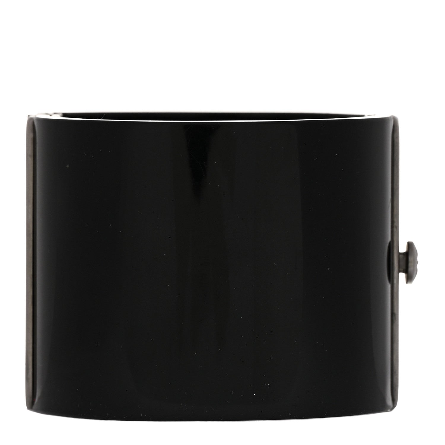 Chanel Resin Baguette CC Cuff Black 2 of 3