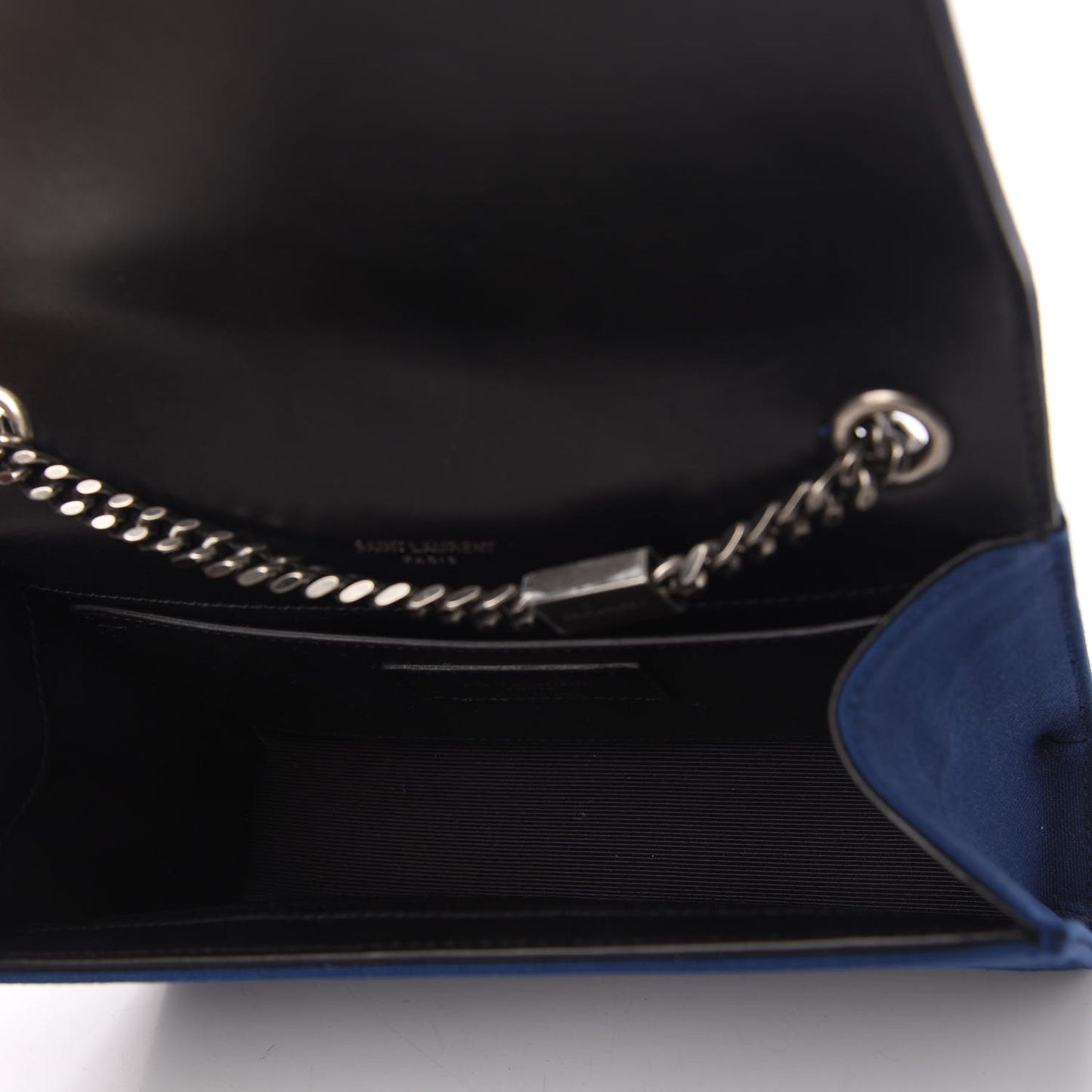 Canvas Embroidered Stars Small Monogram Kate Satchel Blue Bianco