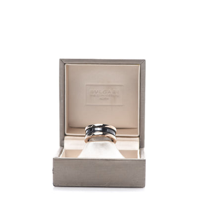 Bulgari 18K Rose Gold Black Ceramic B.Zero1 Two-Band Ring 52 6 7 of 7