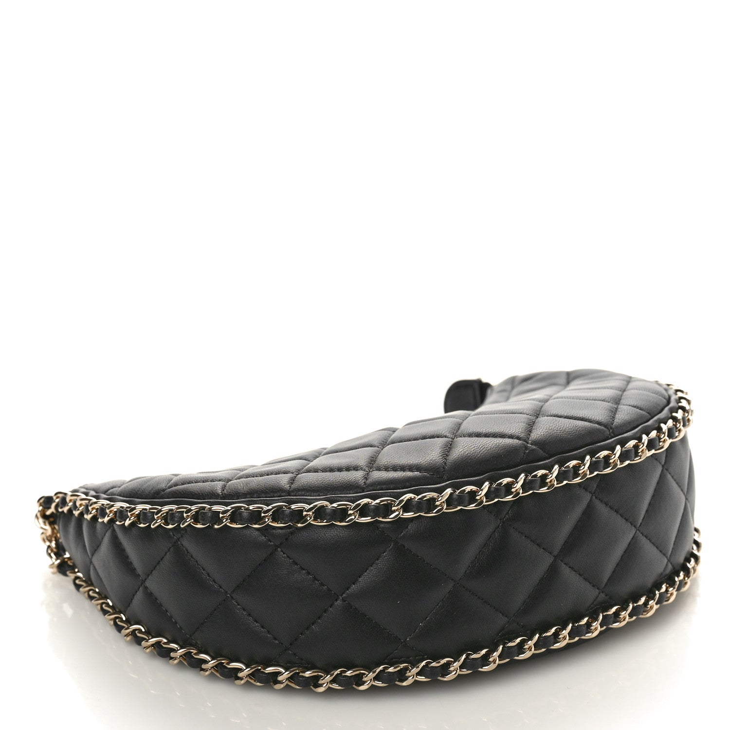 Chanel Lambskin Quilted Small Hobo Bag Black 4 of 10