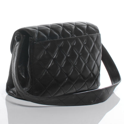 Chanel Leather Quilted Flap Shoulder Bag Black 3 of 7