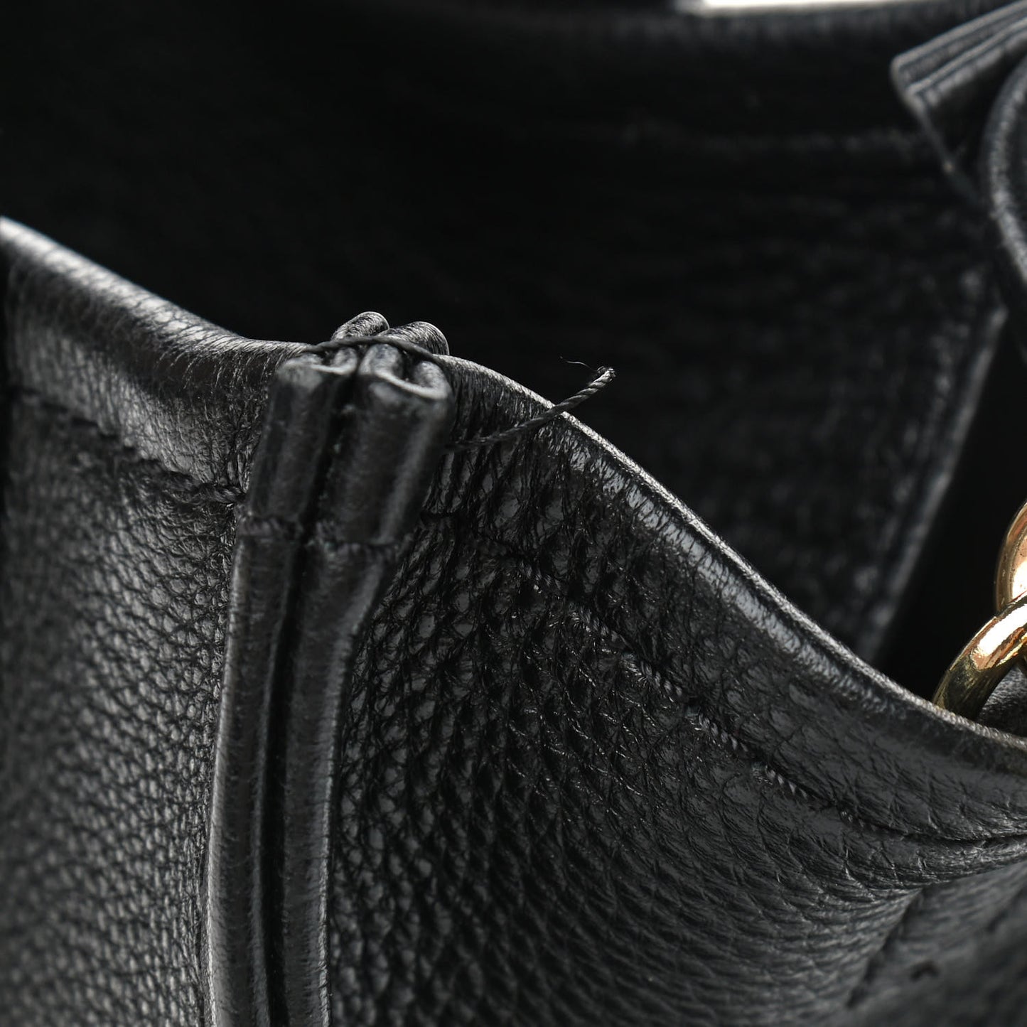 Grained Calfskin Small The Tote Bag Black