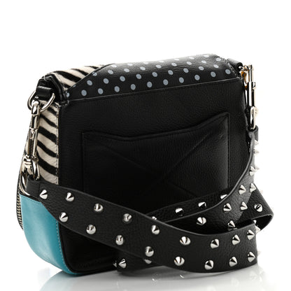 Marc Jacobs Calfskin Print Nomad Patchwork Saddle Bag Black Multicolor 3 of 10