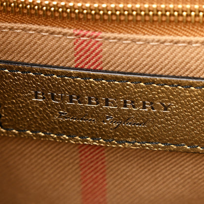 Burberry Metallic Soft Grain Calfskin Medium Buckle Tote Gold 6 of 12