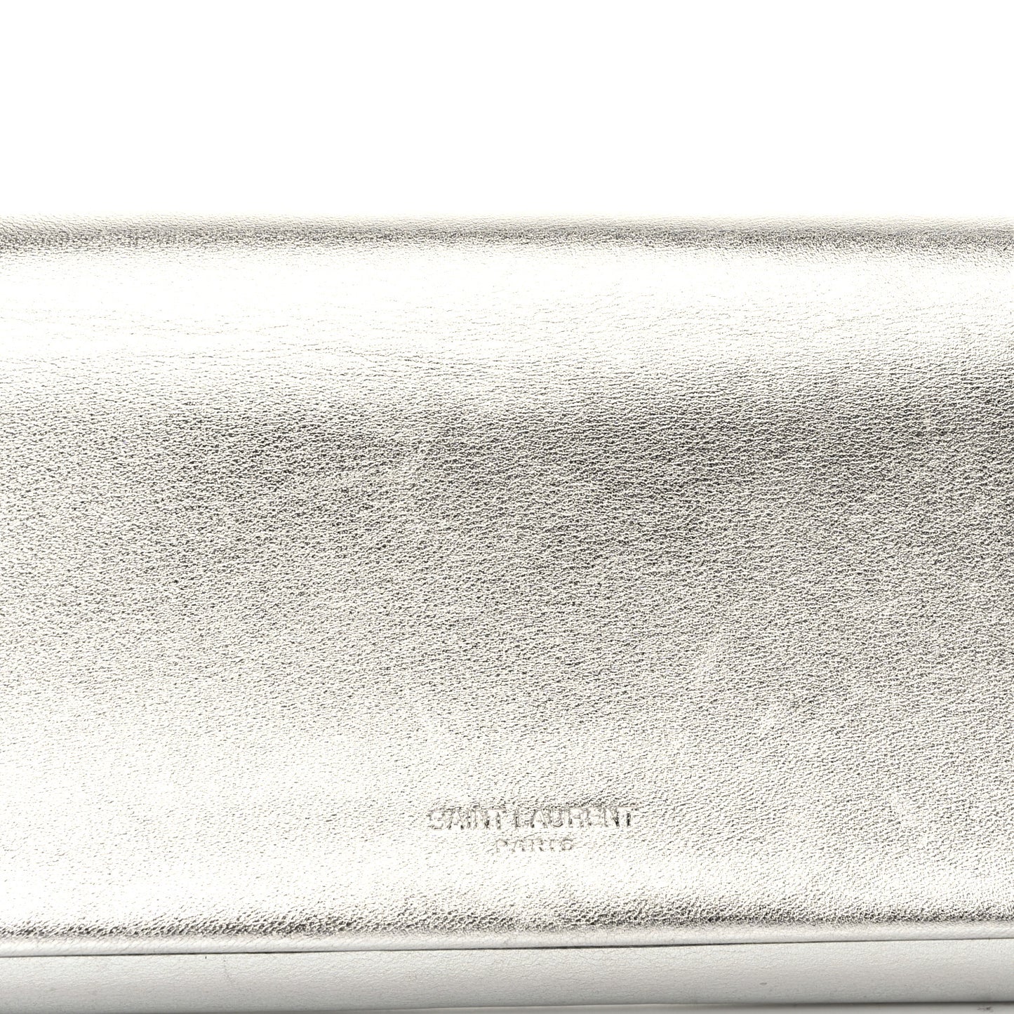 Metallic Nappa Silk Fetiche Clutch Argento