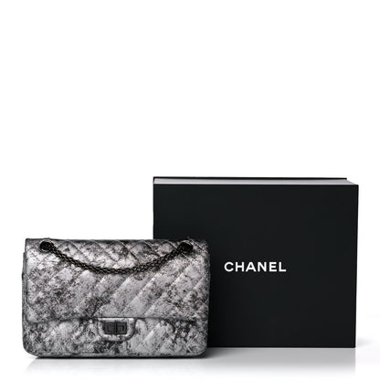 Chanel Metallic Caviar Quilted 2.55 Reissue 226 Flap Silver Black 15 of 15