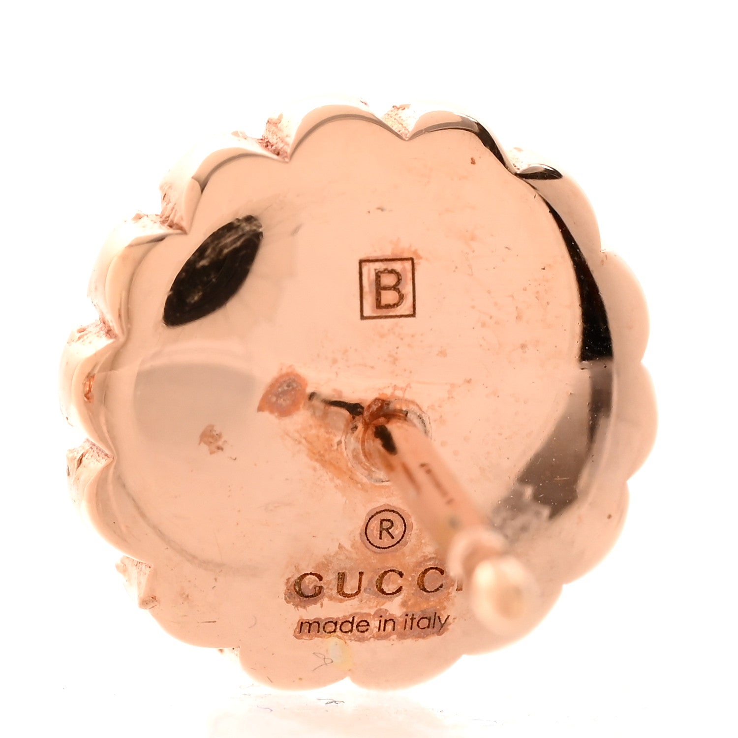 Gucci Metal Crystal Pearl Double G Earrings Rose Gold 4 of 5