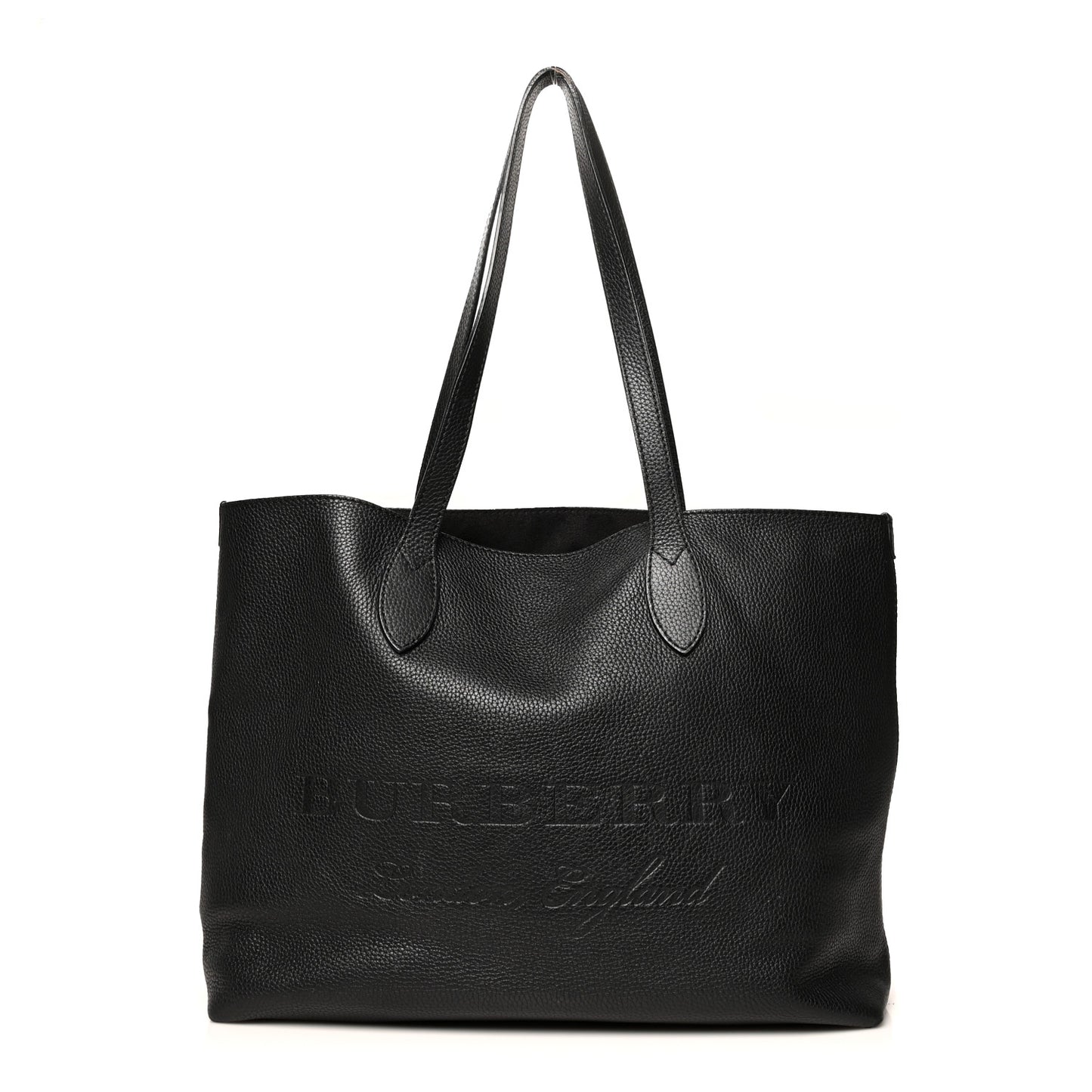 Grainy Calfskin Remington Tote Black