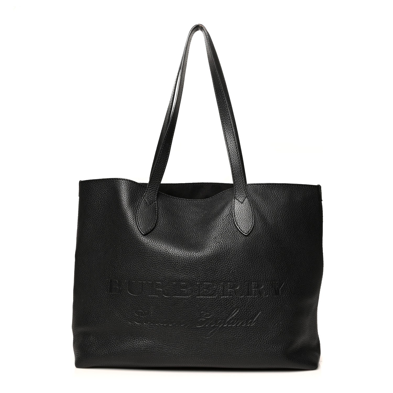 Burberry Grainy Calfskin Remington Tote Black 1 of 11