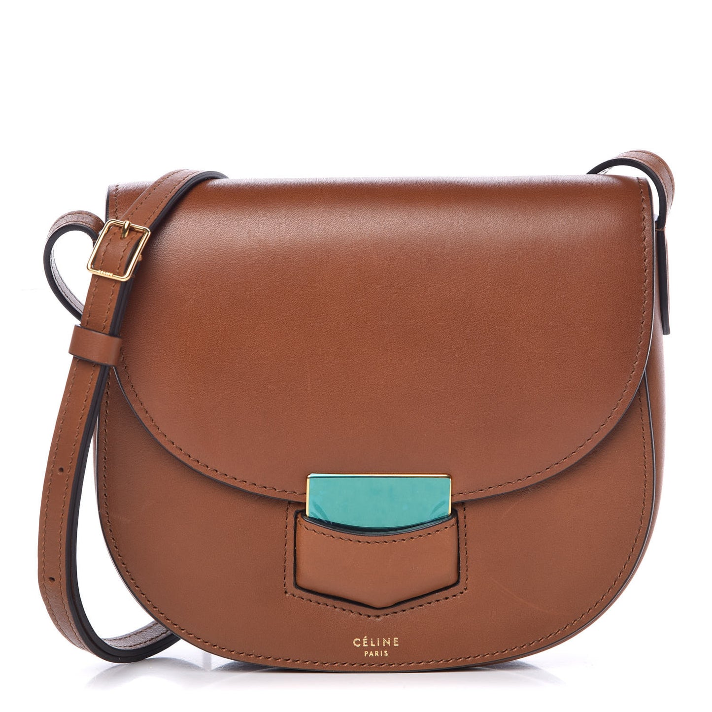 Supersoft Calfskin Small Trotteur Caramel