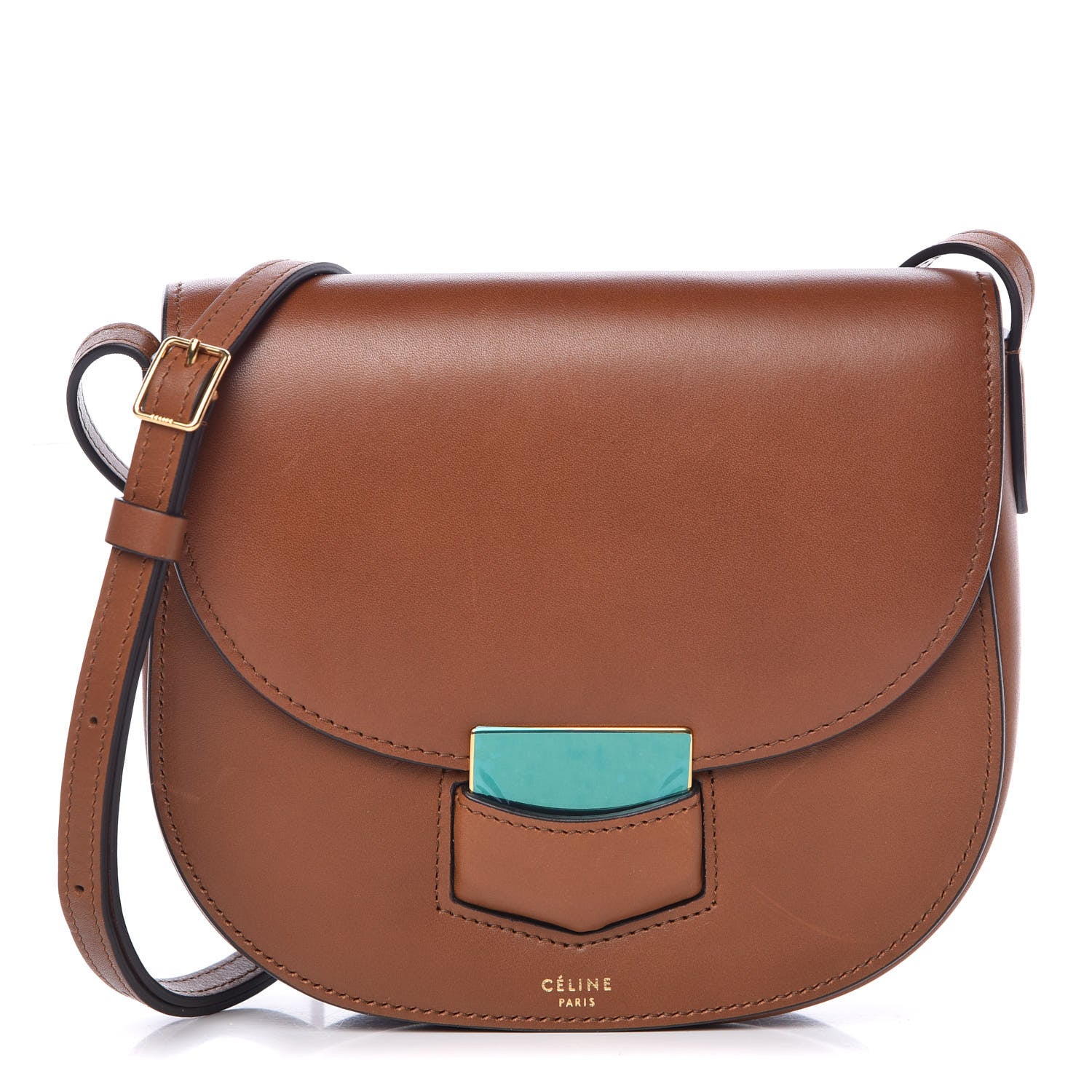 Celine Supersoft Calfskin Small Trotteur Caramel 1 of 12
