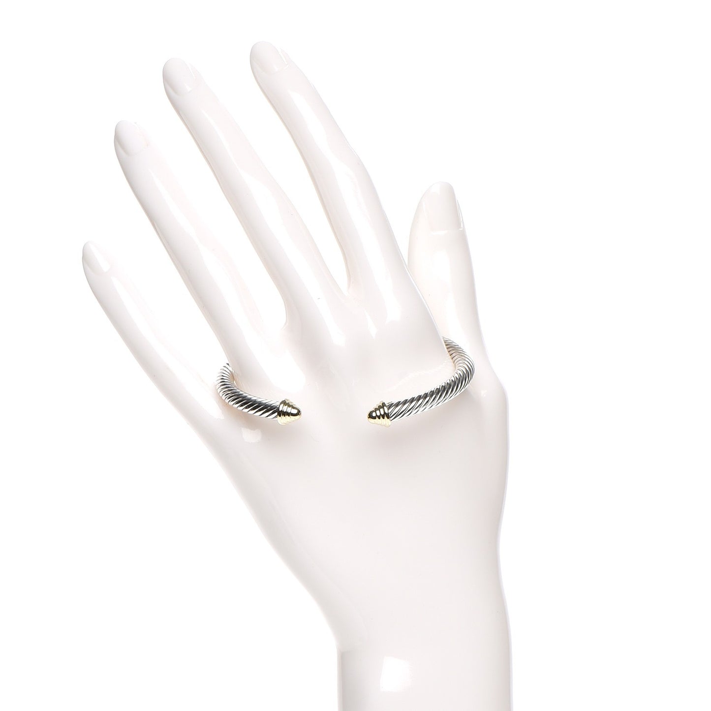 Sterling Silver 14K Yellow Gold 5mm Cable Classics Bracelet