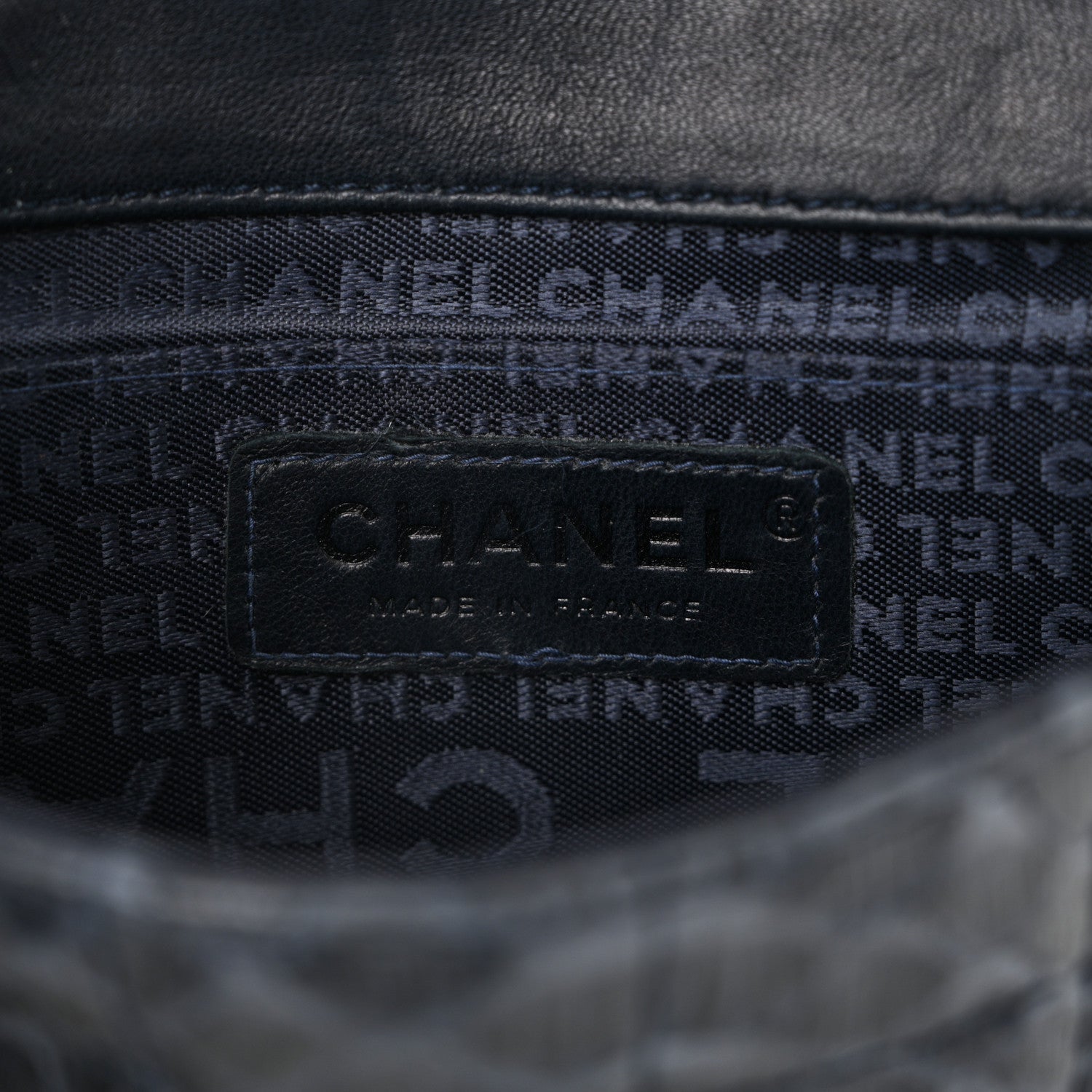 Chanel Snakeskin 3 Chain Flap Dark Blue 6 of 10