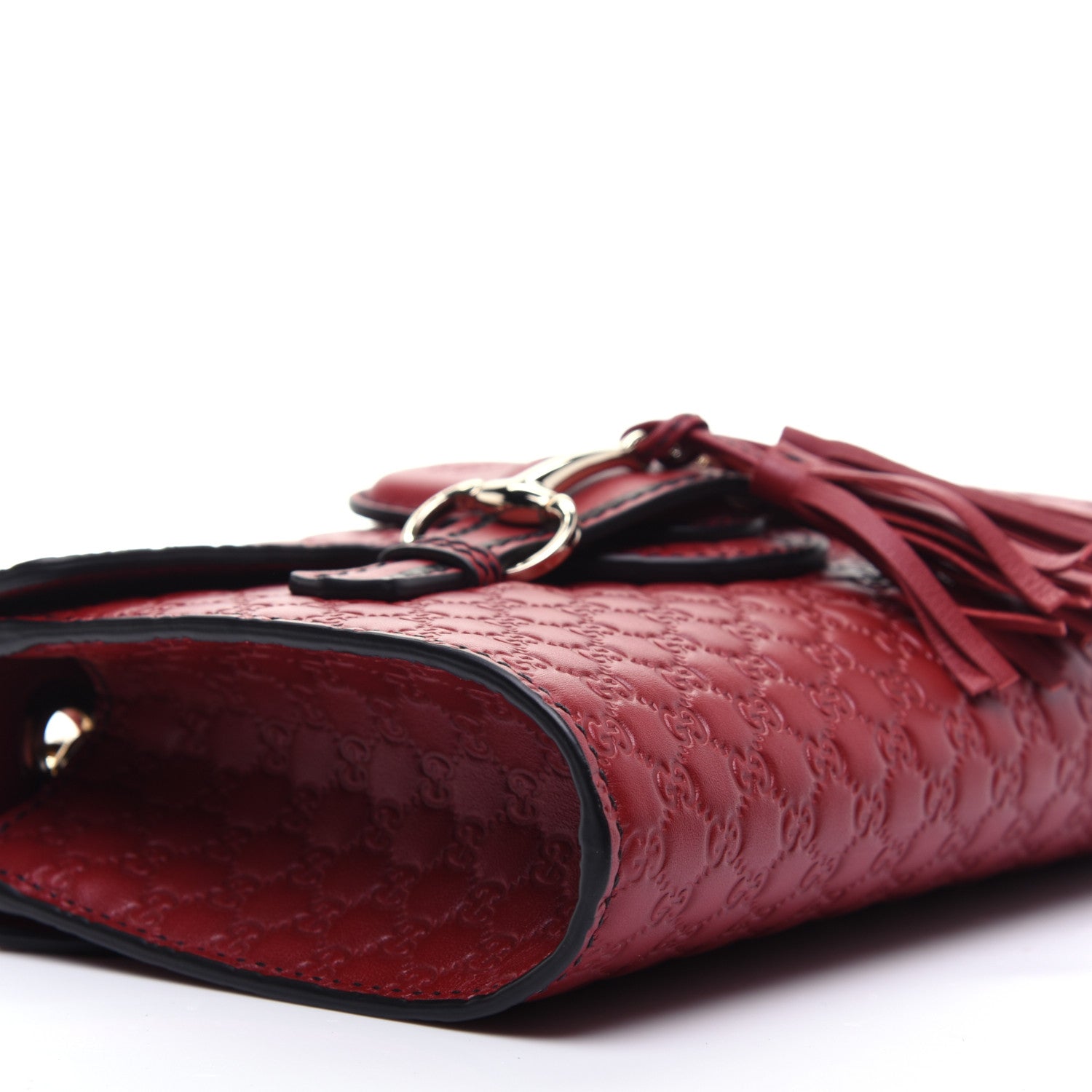 Gucci Soft Microguccissima Mini Emily Chain Shoulder Bag Rosso 6 of 11