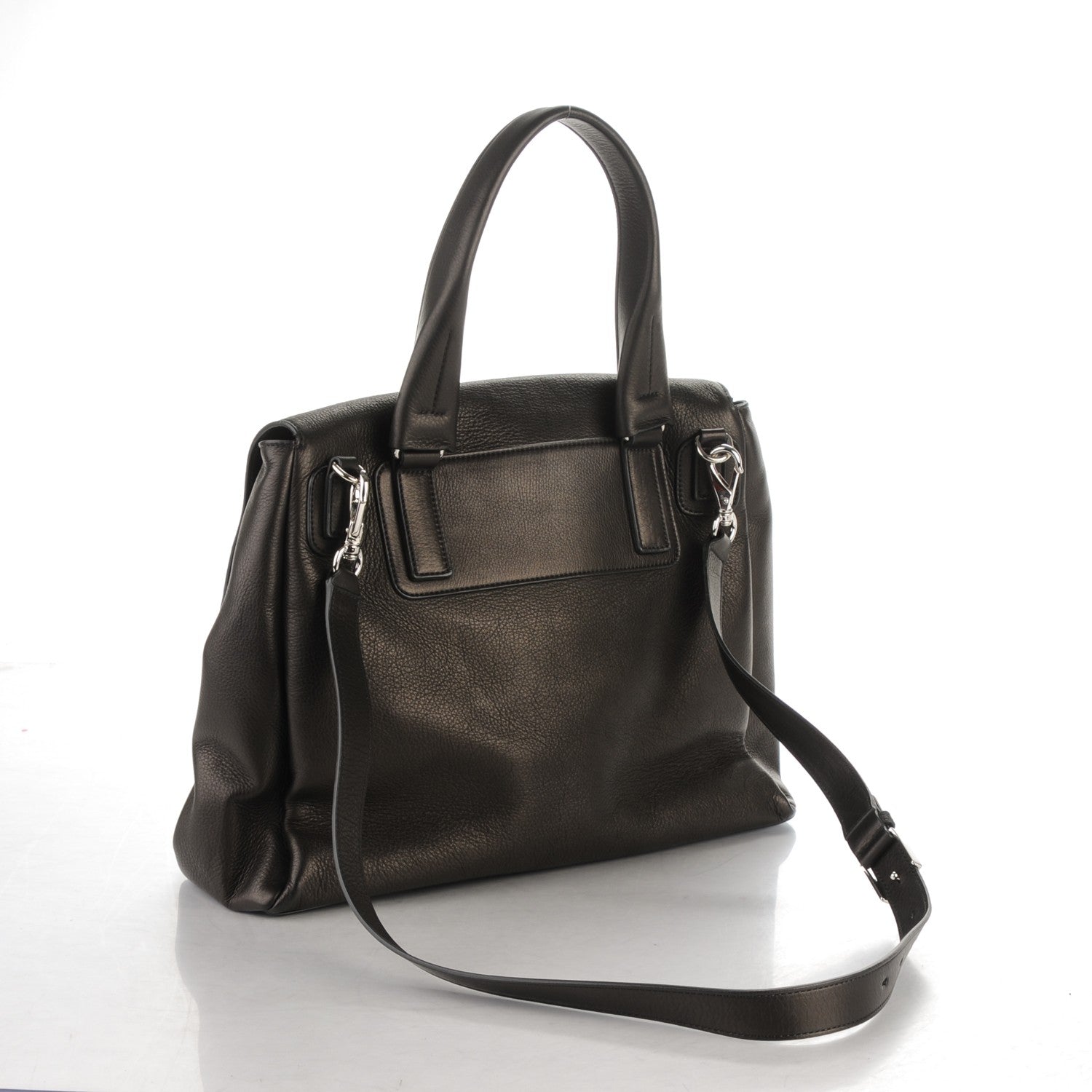 Givenchy Waxy Grained Calfskin Medium Pandora Pure Flap Bag Black 3 of 7