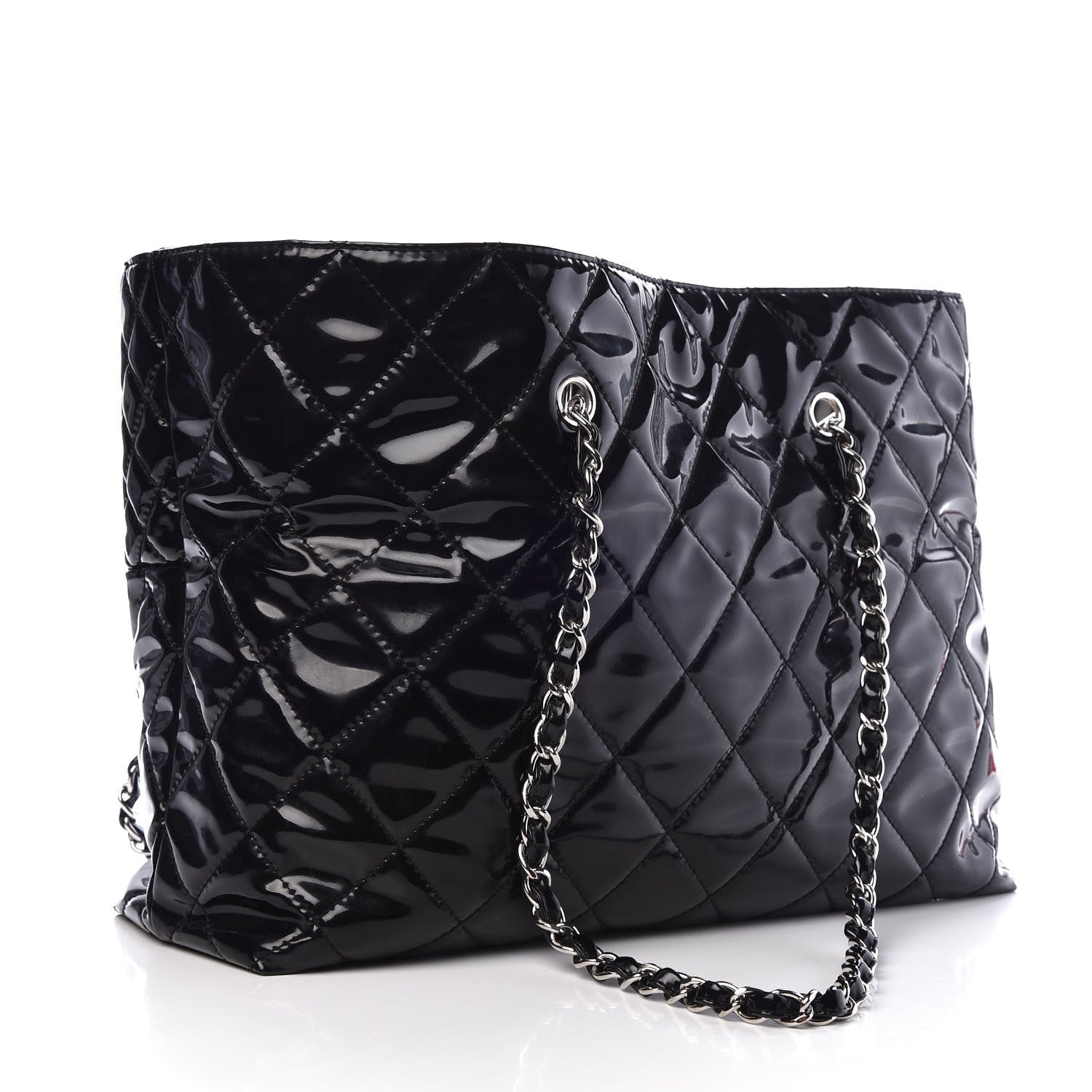 Chanel Vinyl Quilted Large In The Business Tote Black 3 of 8