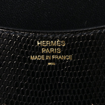 Hermes Lizard Constance Slim Wallet Black 7 of 8