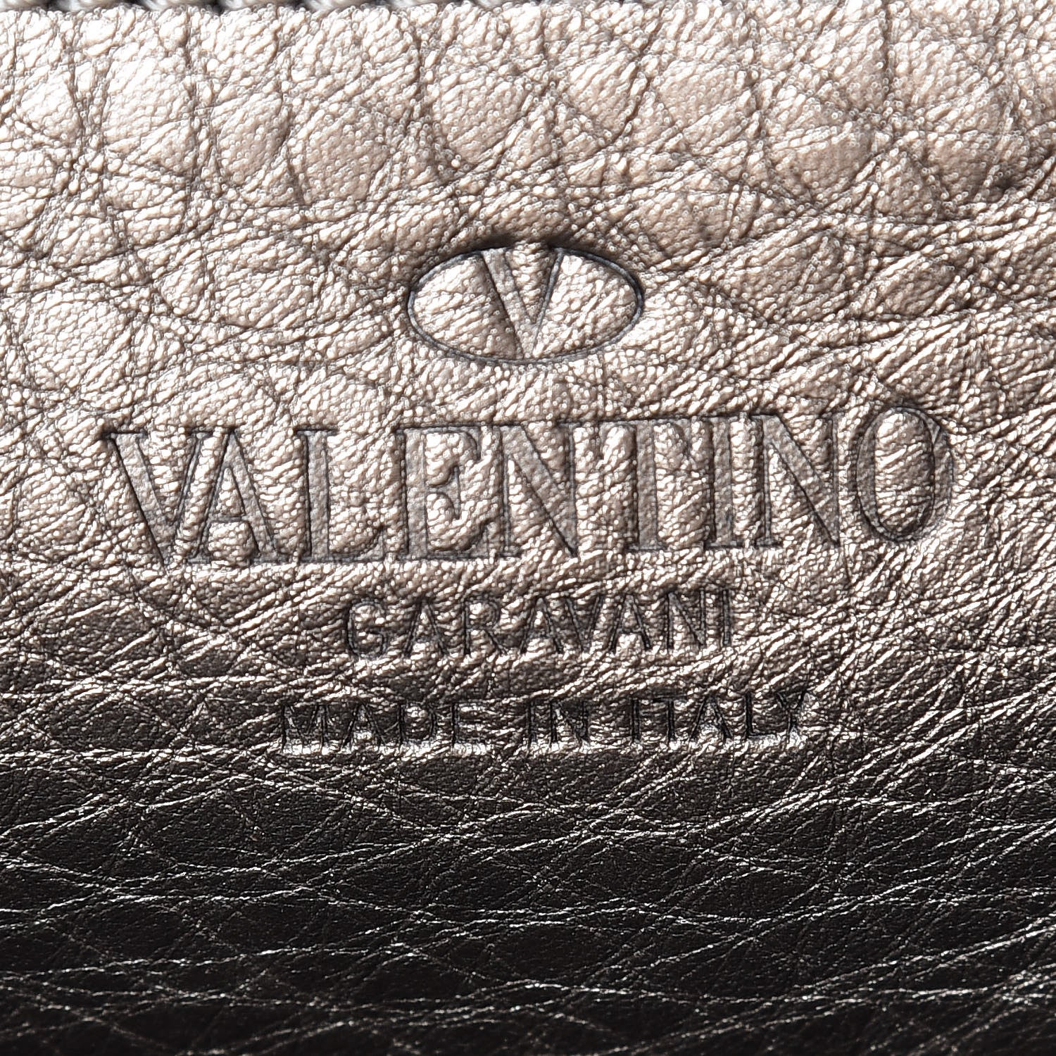 Valentino Garavani Metallic Alce Printed Calfskin Mini Rockstud Tote Sasso 9 of 9