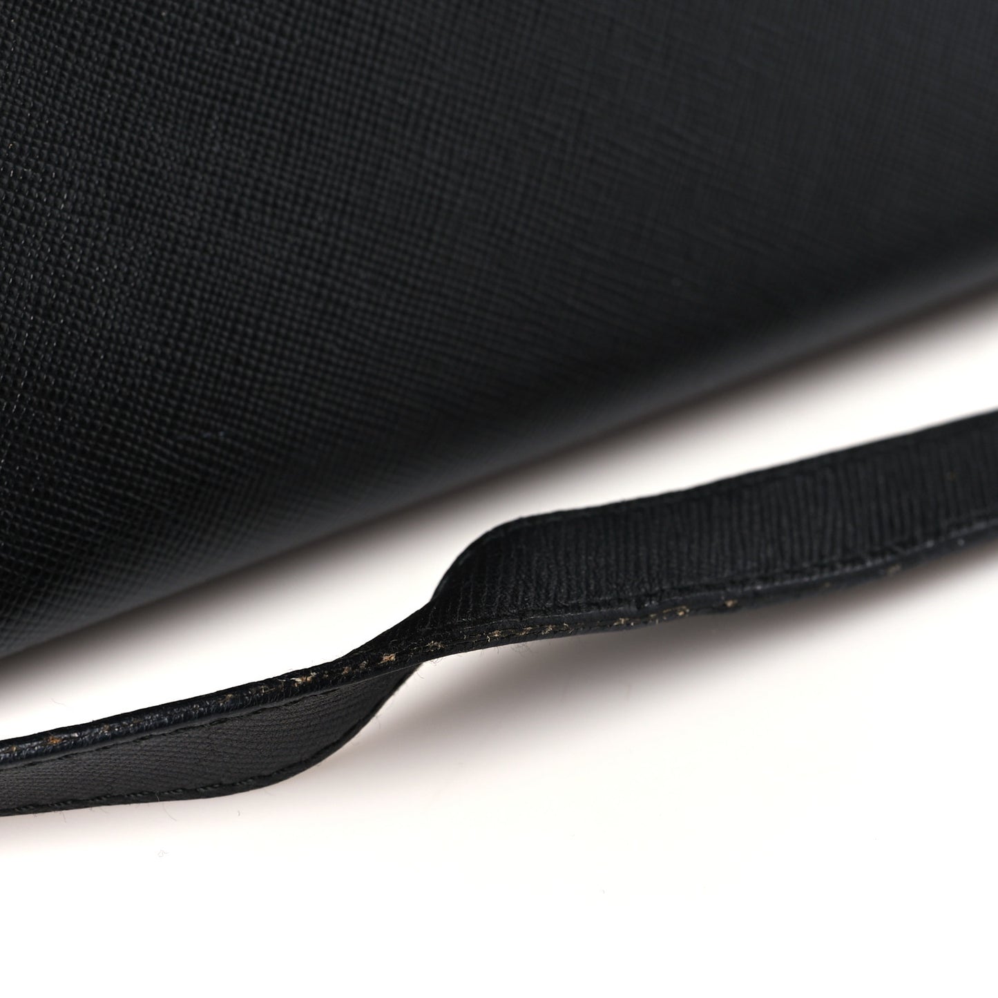 Hammered Calfskin Top Handle Bag Black