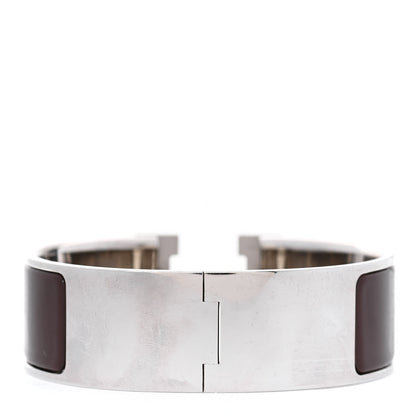 Hermes Enamel Wide Clic Clac H Bracelet PM Moka 3 of 4