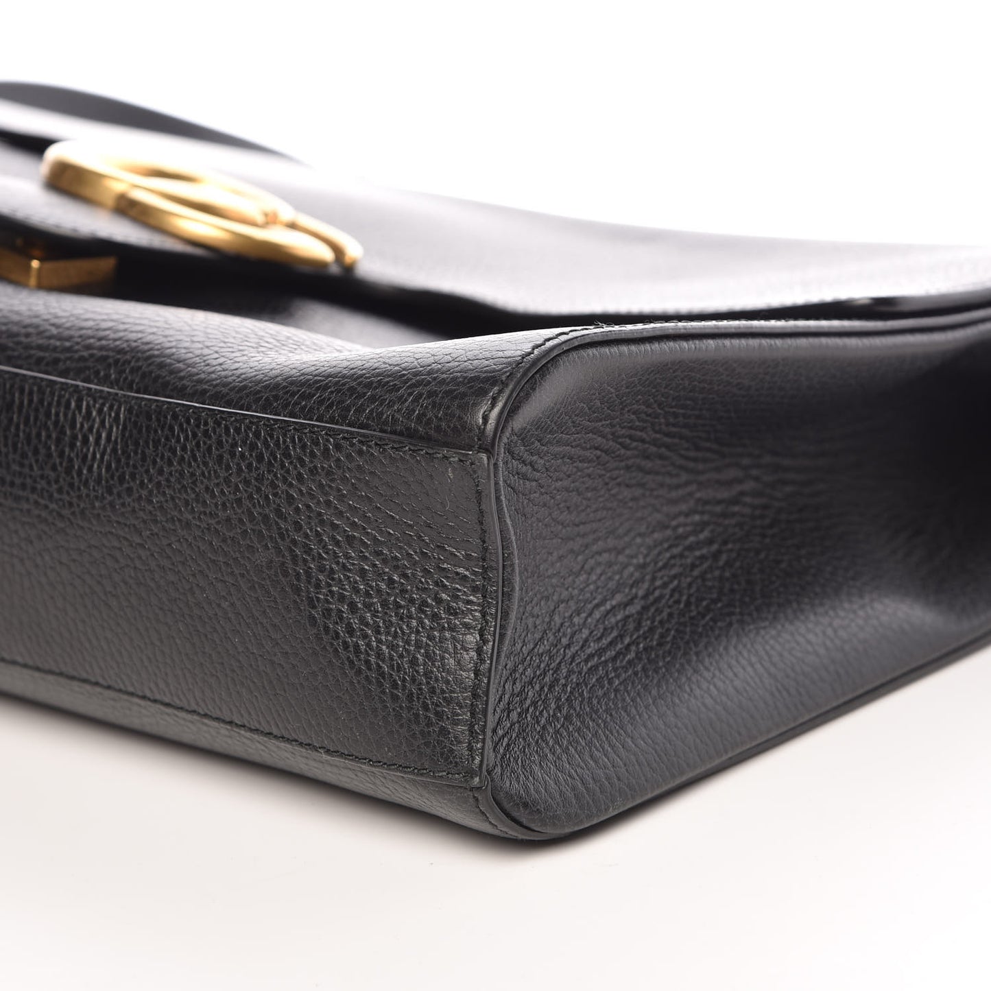 Calfskin GG Marmont Messenger Bag Black