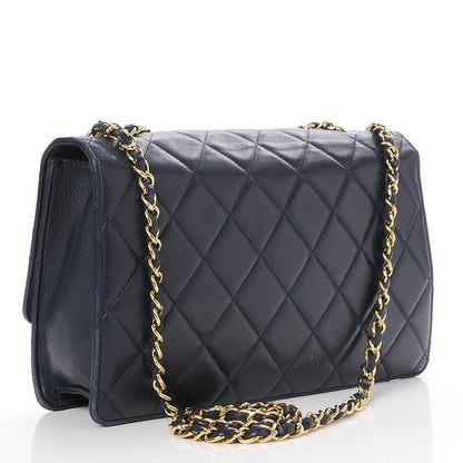 Chanel Lambskin Quilted Large Golden Class Flap Navy 3 of 8