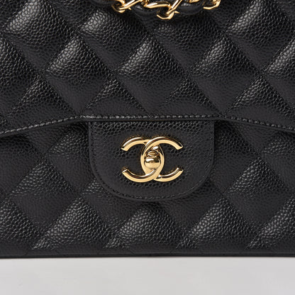 Chanel Caviar Quilted Jumbo Double Flap Black 8 of 10