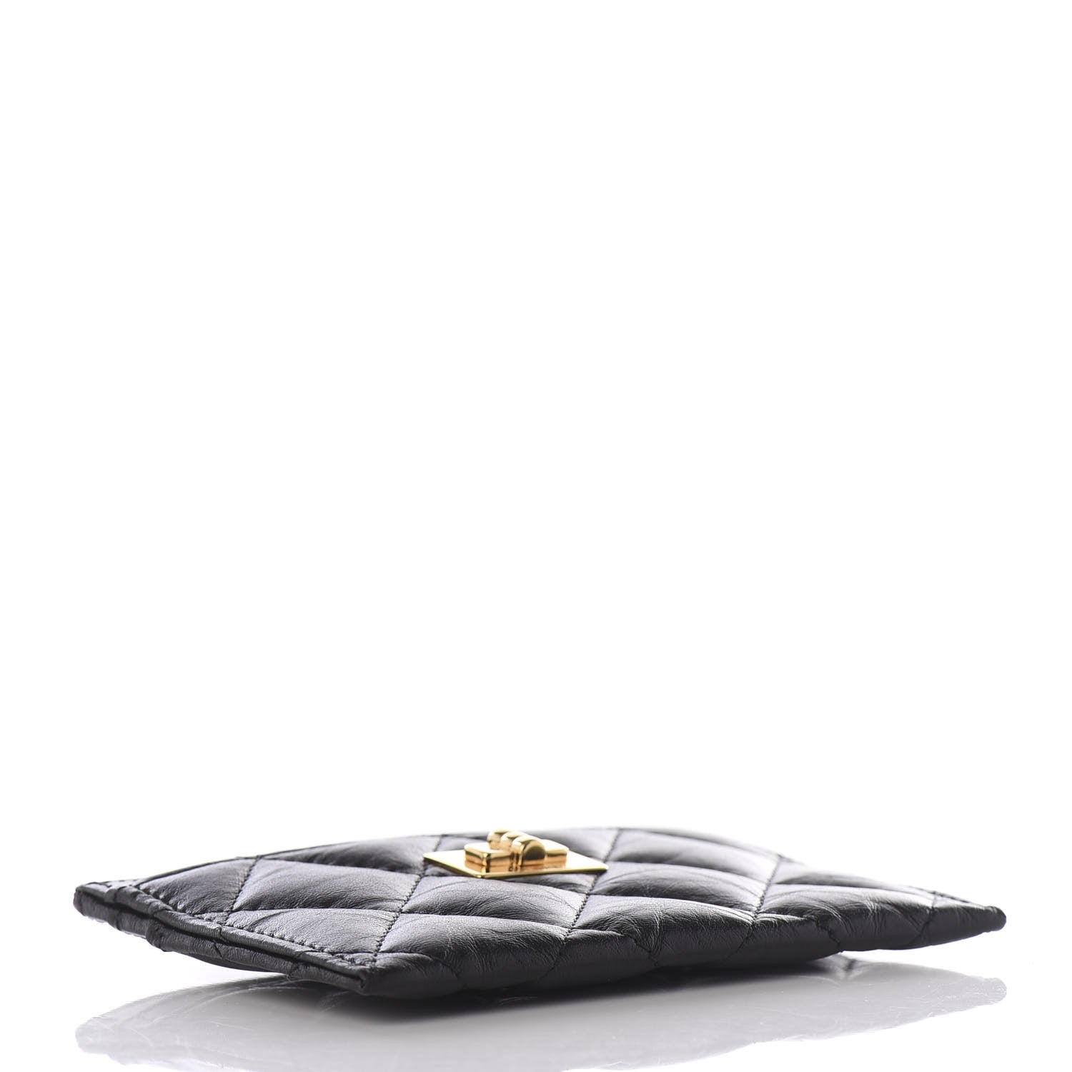 Chanel Aged Calfskin Quilted Reissue Card Holder Black 3 of 6