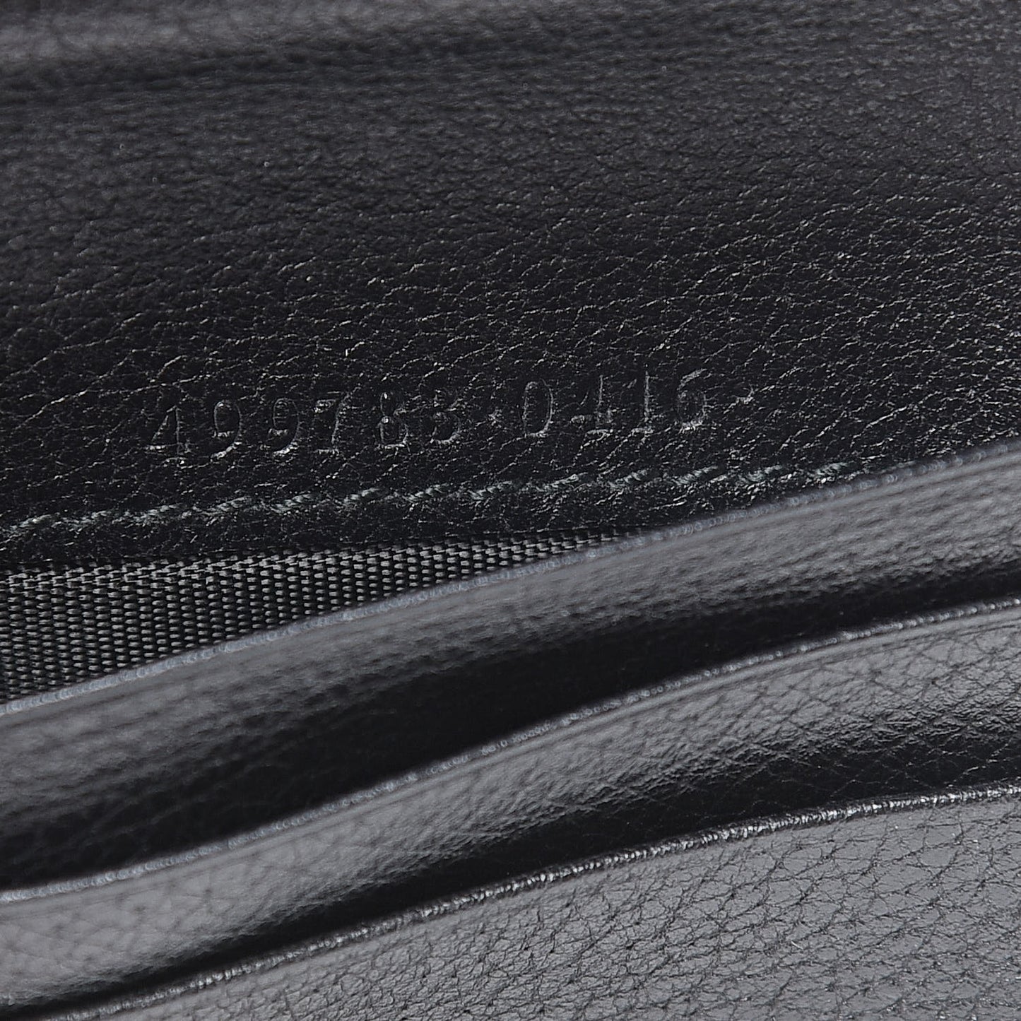 Calfskin Crystal Double G Card Case Black