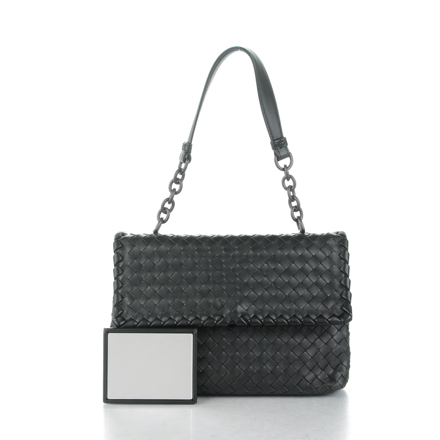 Nappa Intrecciato Olimpia Shoulder Bag Nero Black