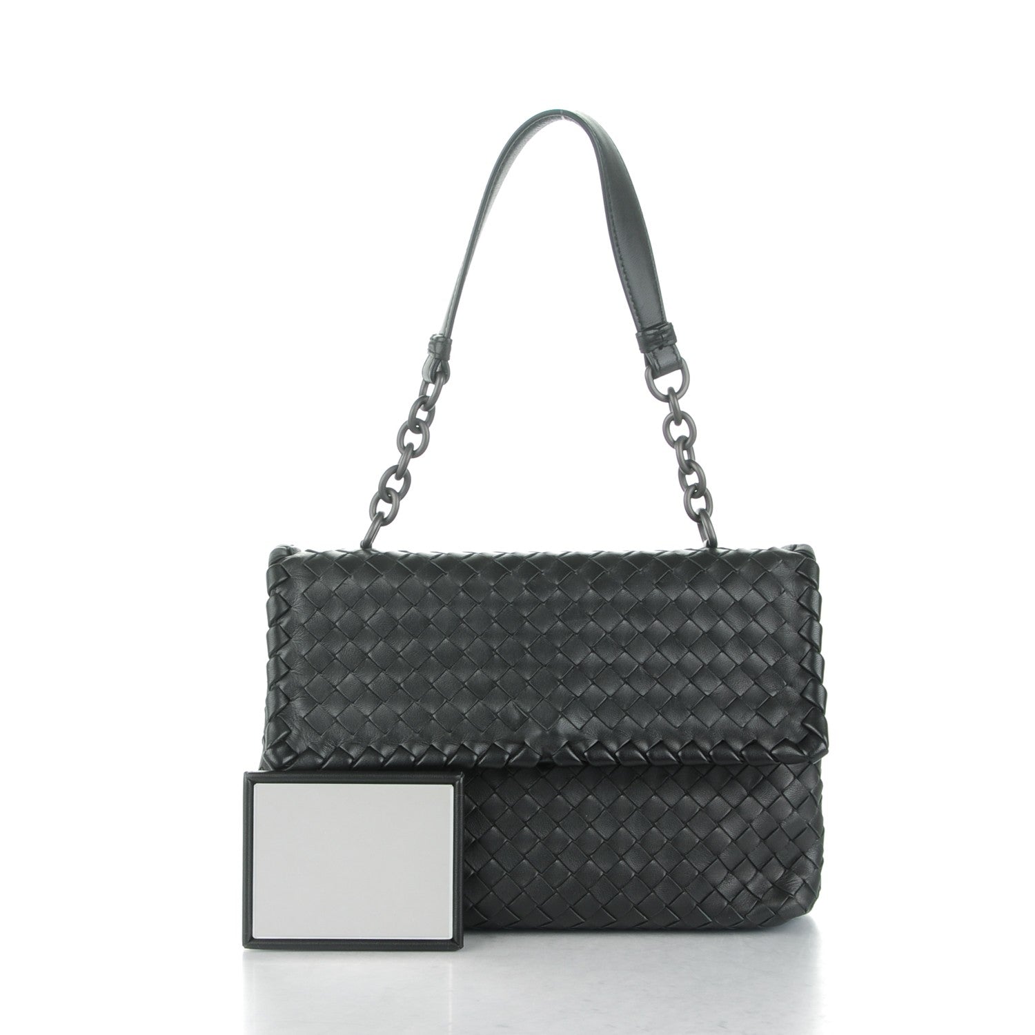Bottega Veneta Nappa Intrecciato Olimpia Shoulder Bag Nero Black 5 of 9
