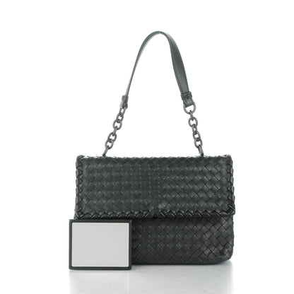 Bottega Veneta Nappa Intrecciato Olimpia Shoulder Bag Nero Black 5 of 9