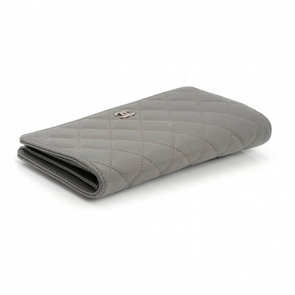 Chanel Caviar Quilted Yen Wallet Grey 3 of 7