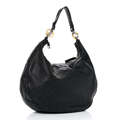 Gucci Guccissima Large GG Twins Hobo Black 3 of 30