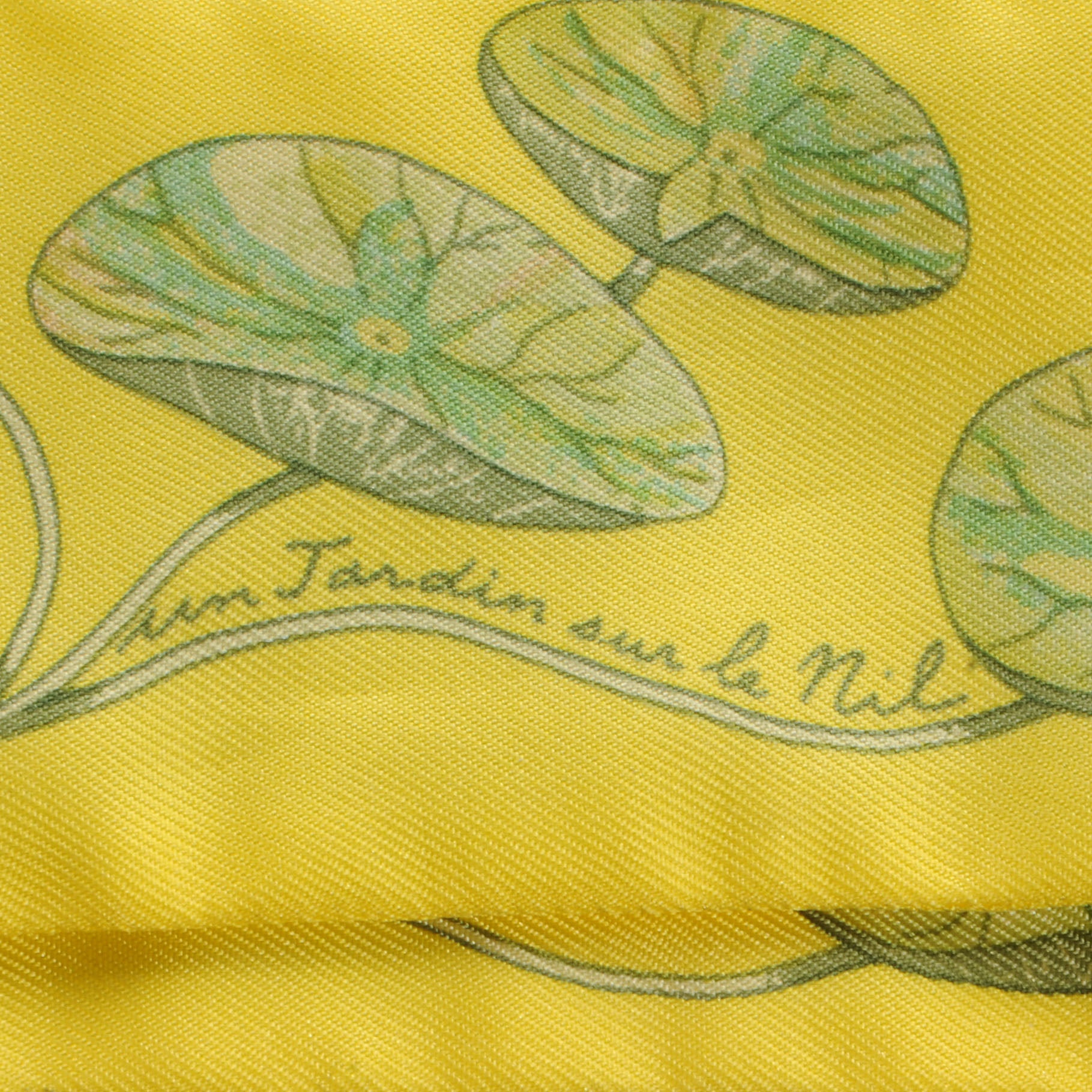 Hermes Silk Un Jardin Sur Le Nil Twilly Scarf Jaune 5 of 6
