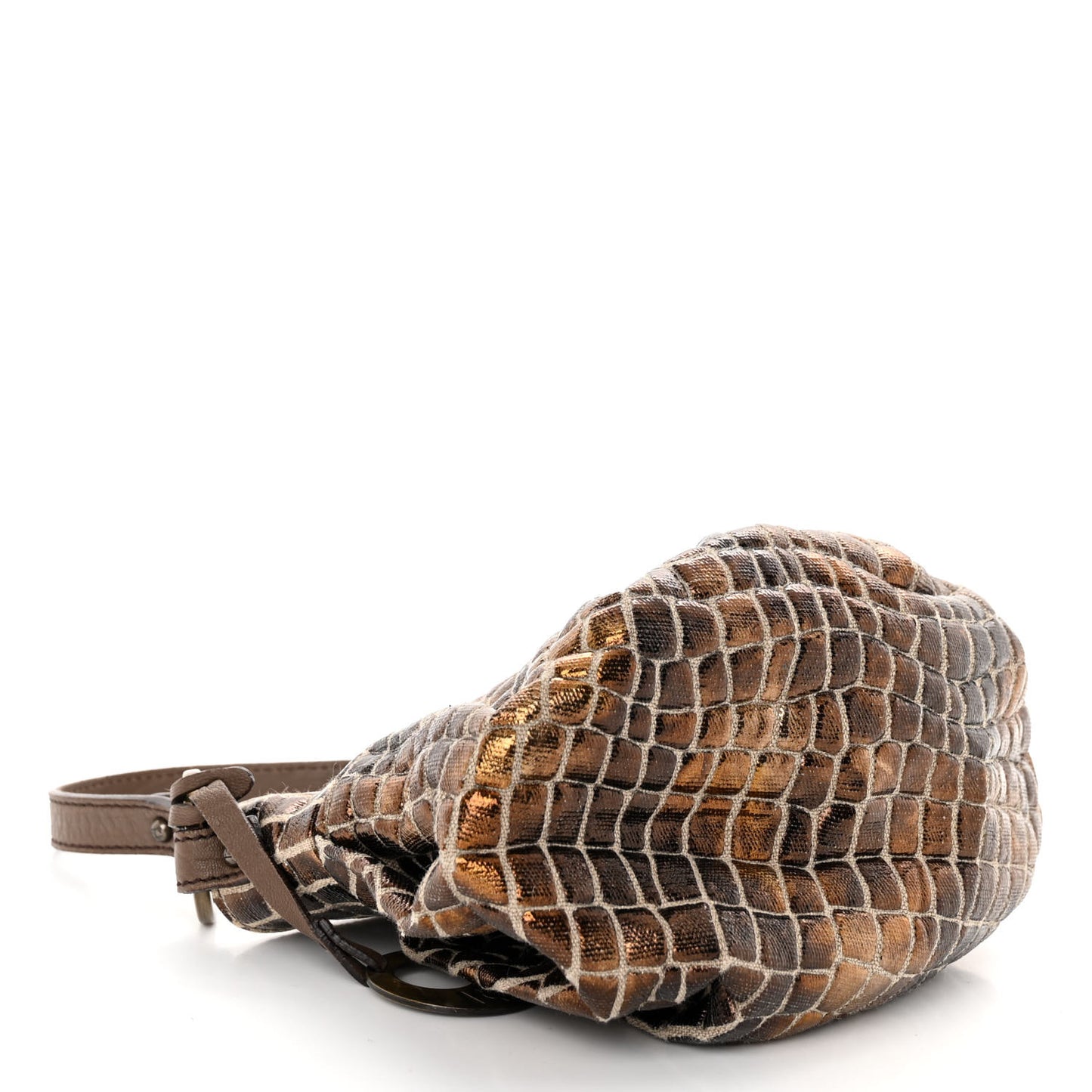 Metallic Canvas Croc Effect Mini Chef Hobo
