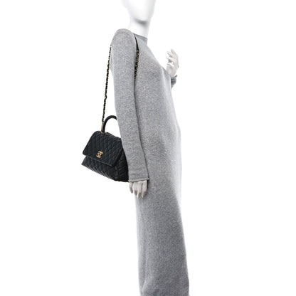 Chanel Caviar Quilted Small Coco Handle Flap Black 2 of 11