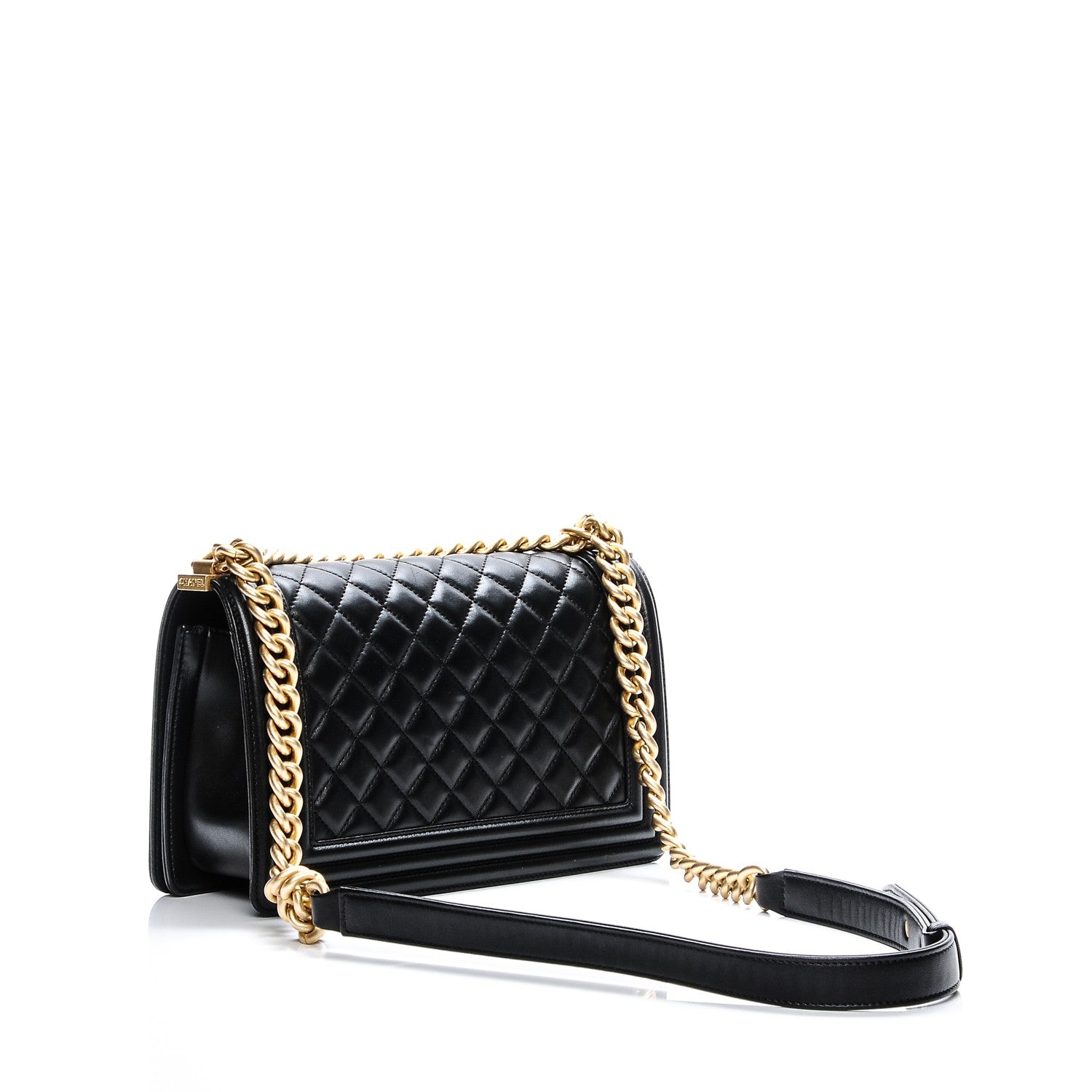 Chanel Lambskin Quilted Medium Boy Flap Black 3 of 8