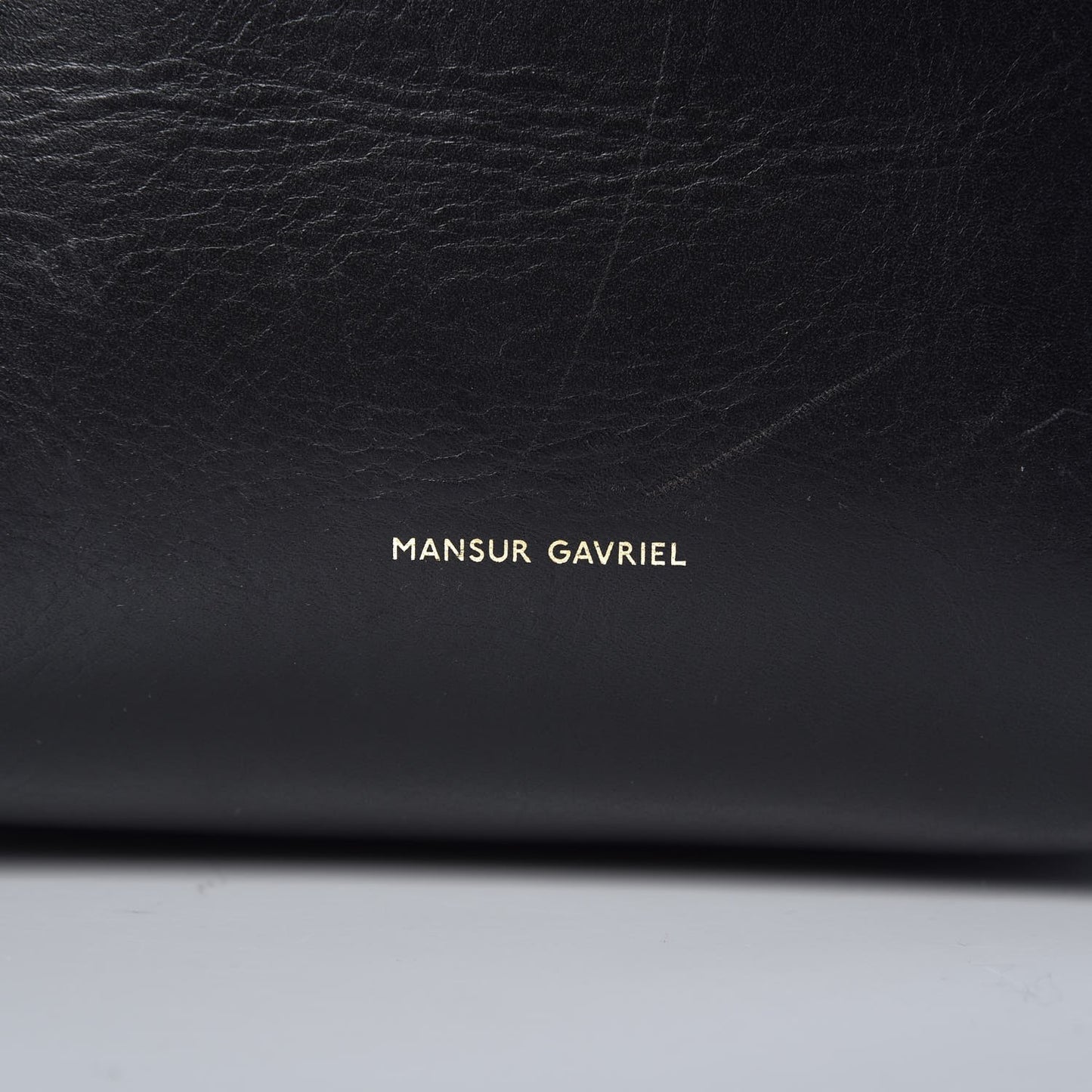 Vegetable Tanned Calfskin Mini Bucket Bag Black Flamma