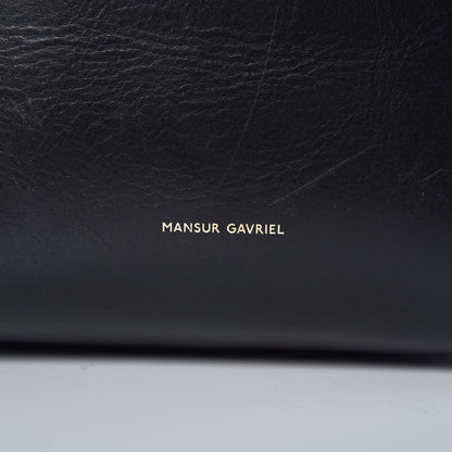 Mansur Gavriel Vegetable Tanned Calfskin Mini Bucket Bag Black Flamma 7 of 16