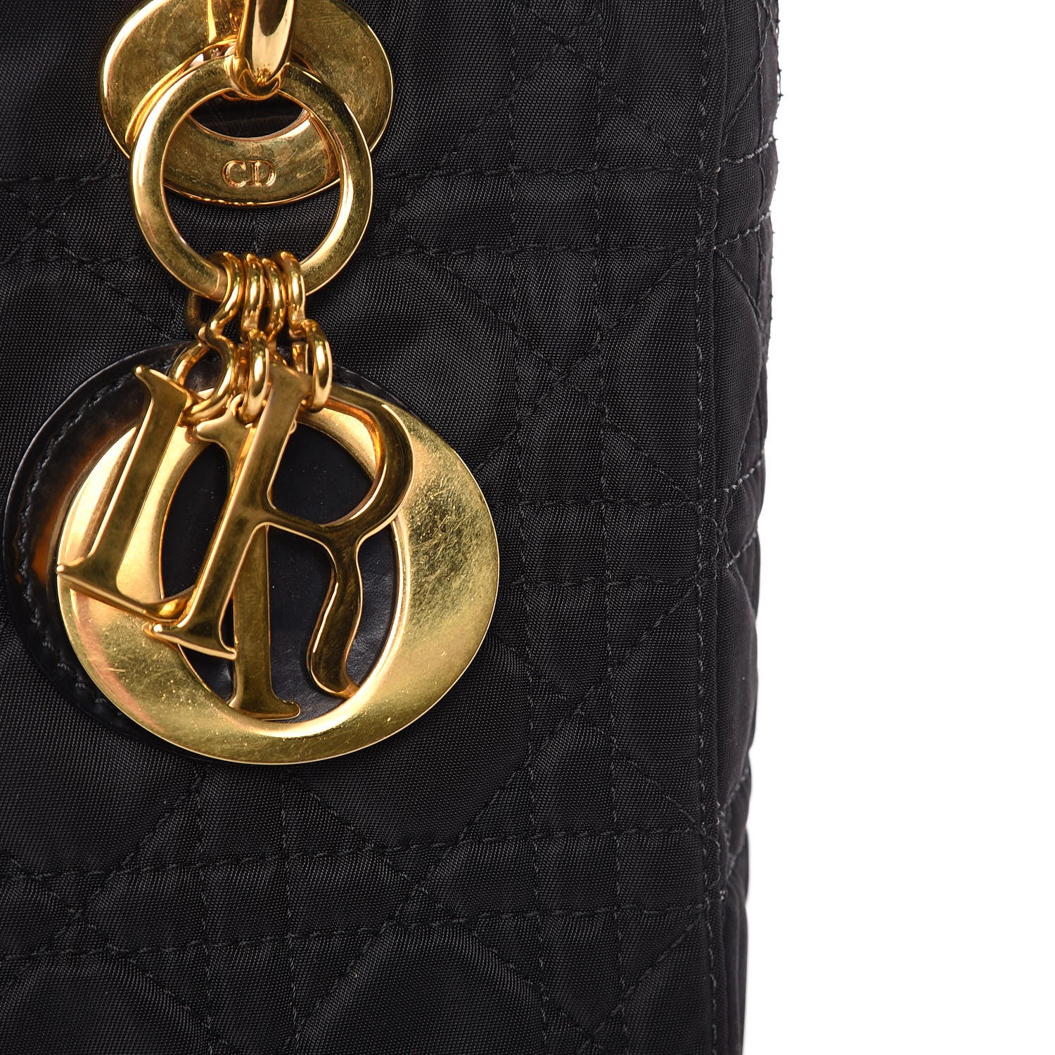 Christian Dior Nylon Cannage Medium Lady Dior Black 8 of 12